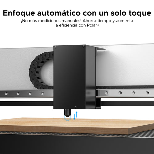 grabadora laser en mesa con enfoque automatico