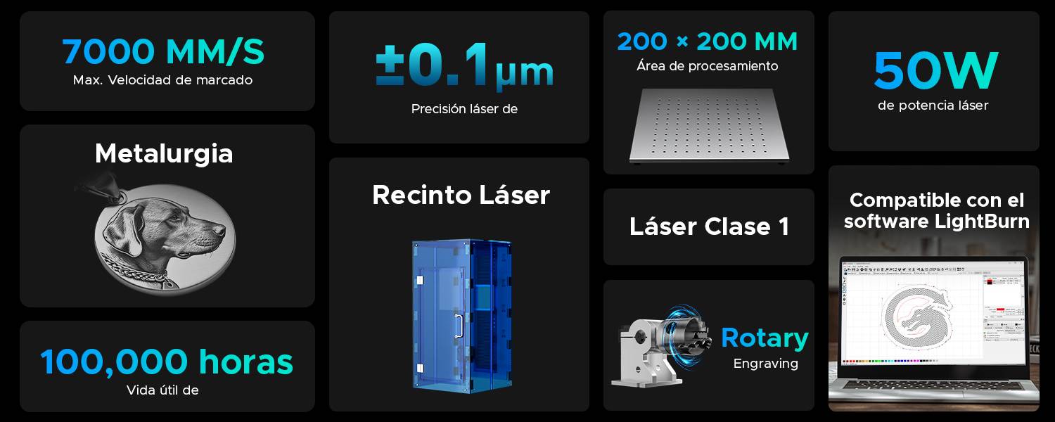 50W Grabadora Laser de Fibra  ventajas