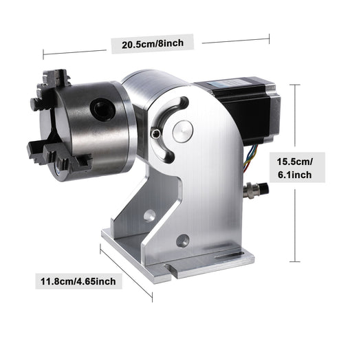 80mm Eje Giratorio para Máquinas de Grabado Láser de Fibra y MOPA | LRA-602D